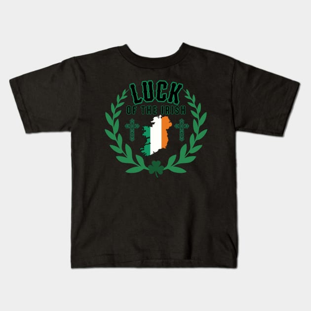 Luck Of The Irish Kids T-Shirt by HUNTINGisLIFE